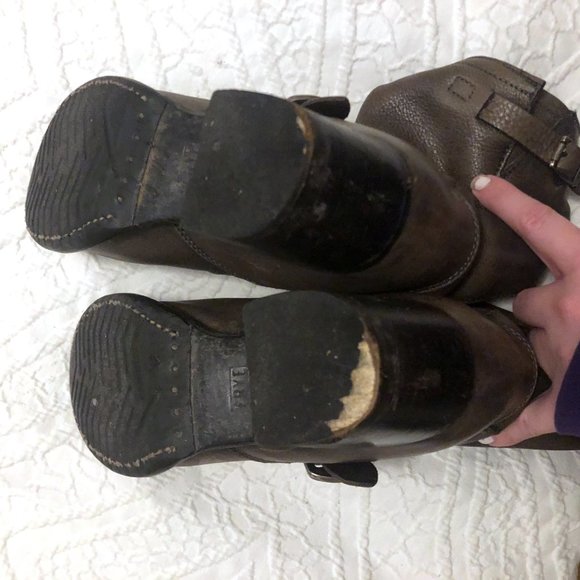 Frye Veronica Short Slouch Tall Boots Smoke, size 8 - Picture 5 of 10